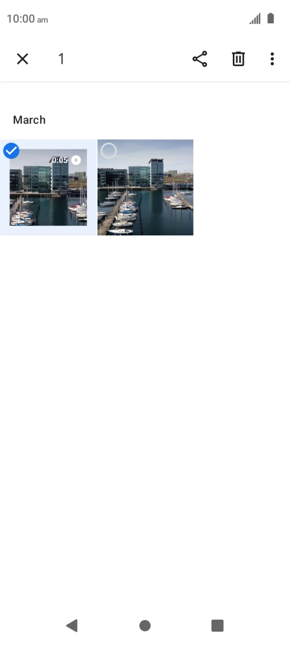 Press the menu icon.