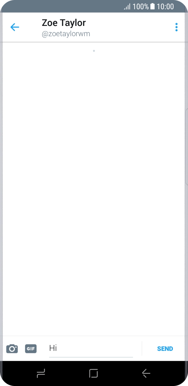 Write the required message and press SEND.