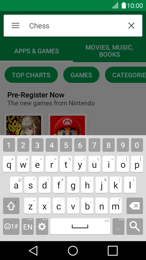 Key in the name or subject of the required app and press the search icon.