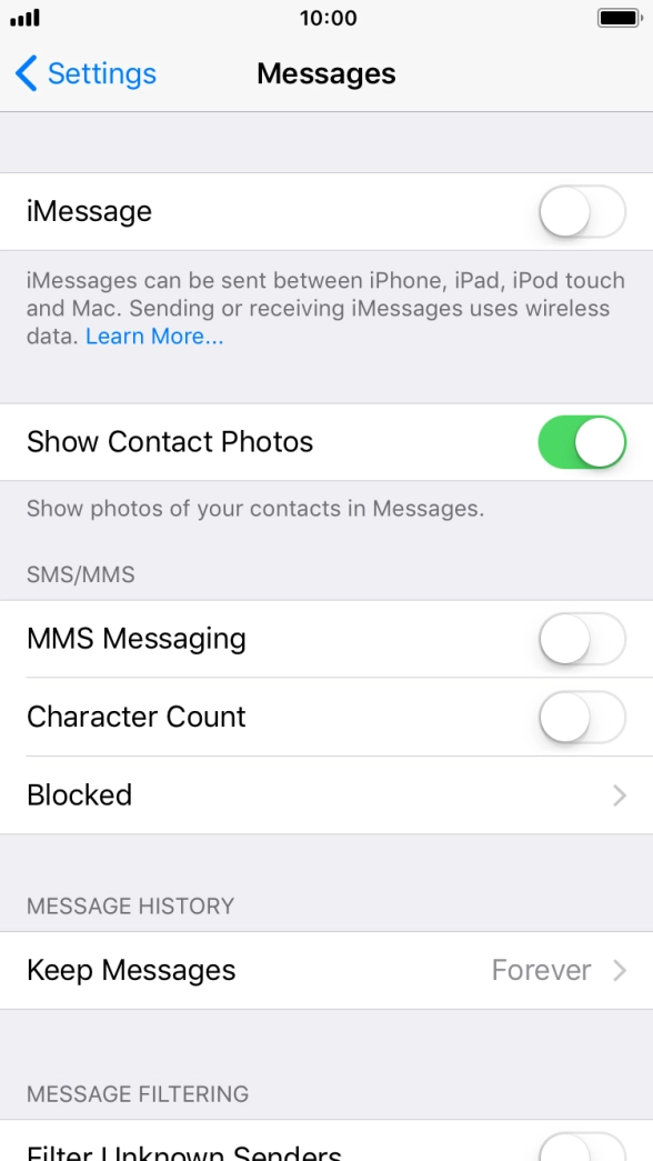 Press the indicator next to 