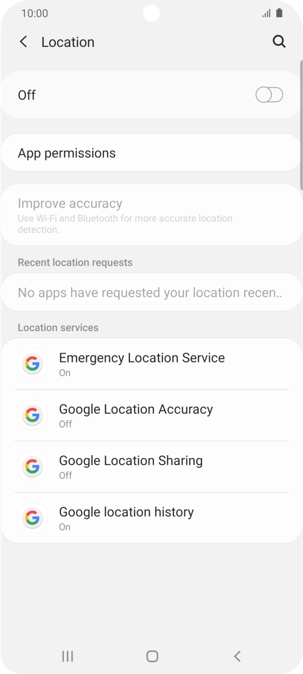 Press the indicator to turn the function on or off.