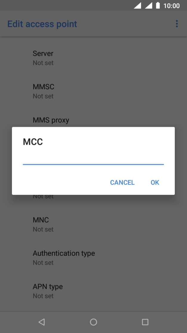 Key in 505 and press OK.