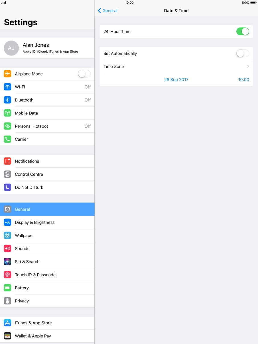 Press the indicator next to 