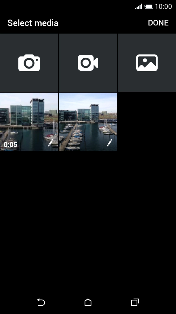 Press the gallery icon.