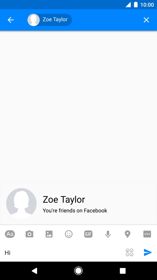Write the required message and press the send icon.