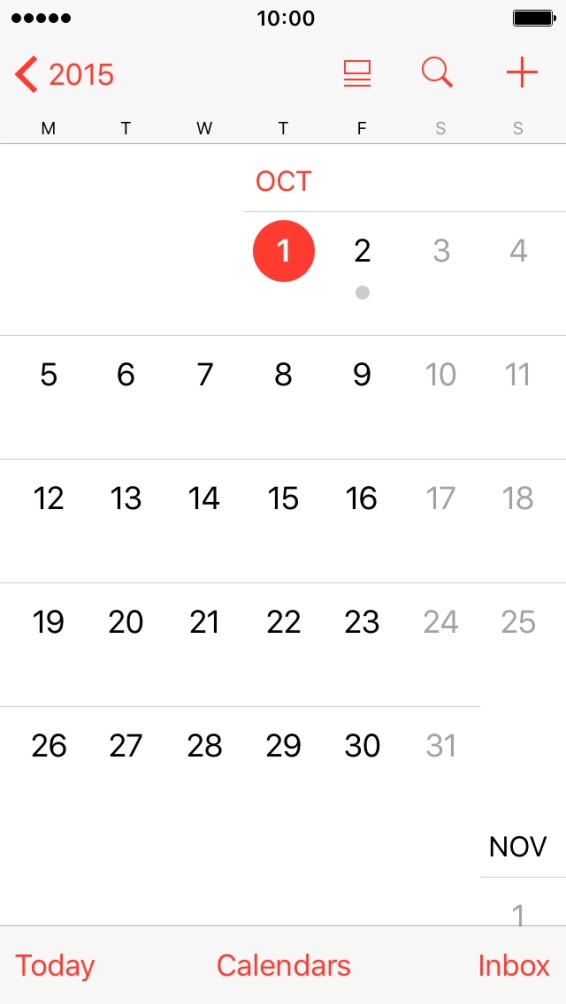 Press the Home key to return to the home screen.