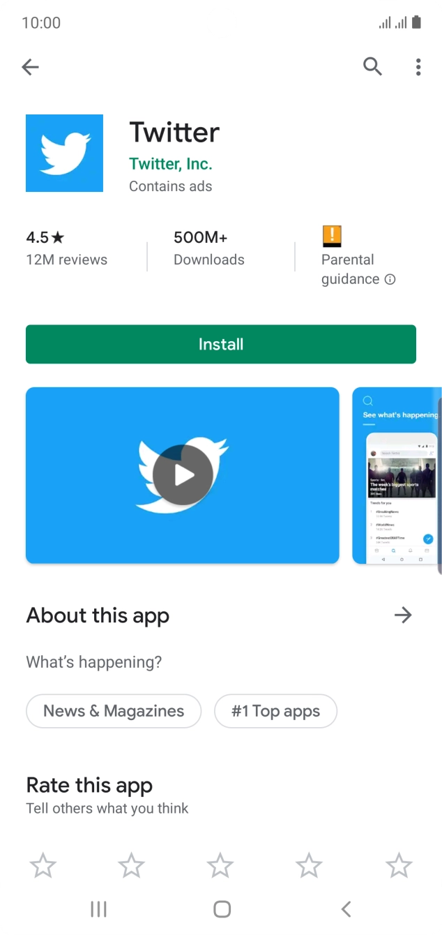 Press Install and follow the instructions on the screen to install the app.