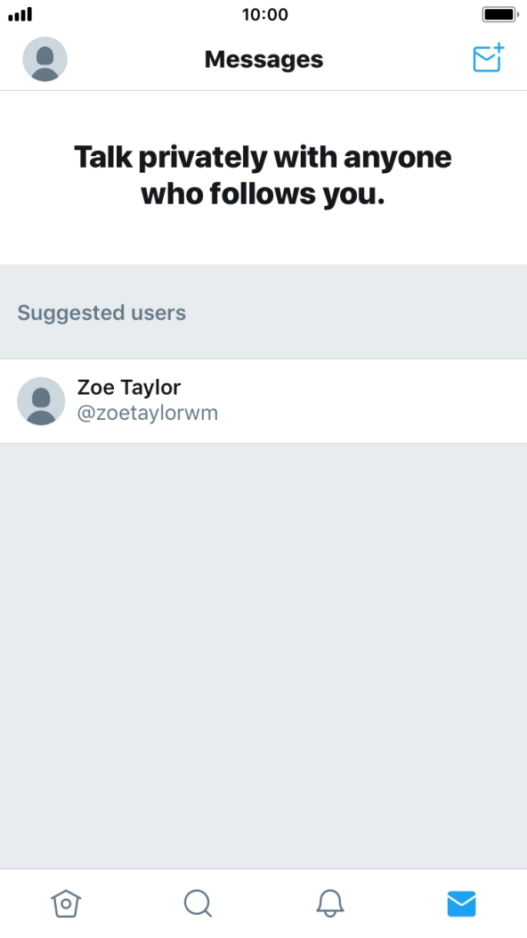 Press the new message icon.