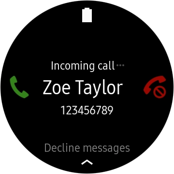 Press and drag the accept call icon right to answer the call on your phone.