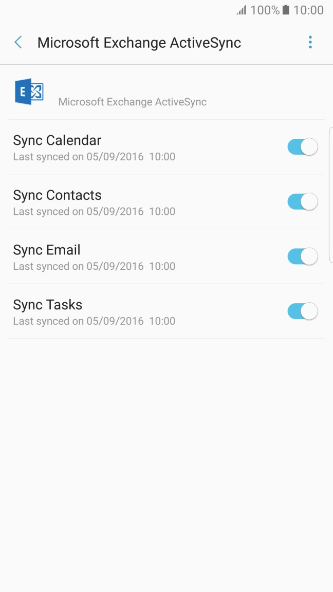 Press the menu icon.