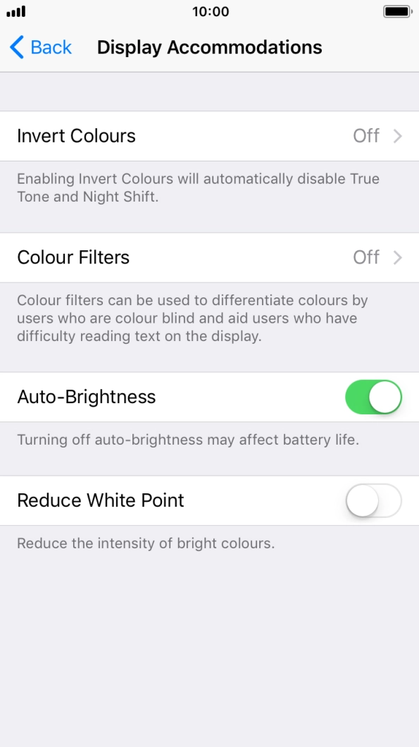 Press the indicator next to 