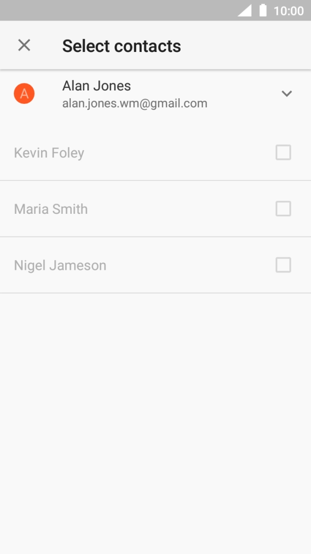 Press the drop down list.