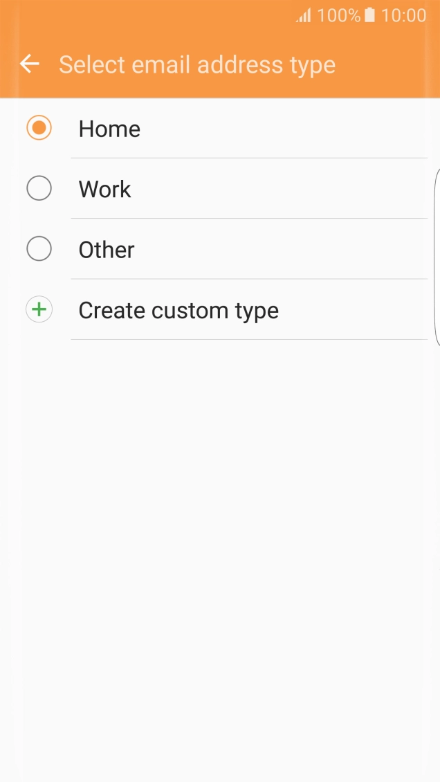 Press the required email type.