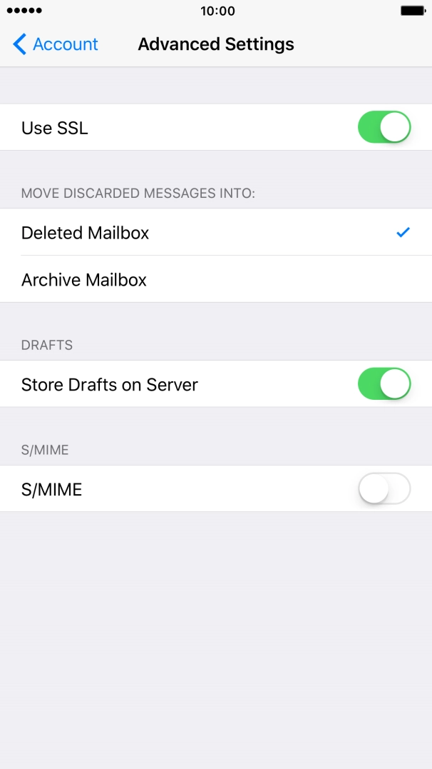 Press the indicator next to 