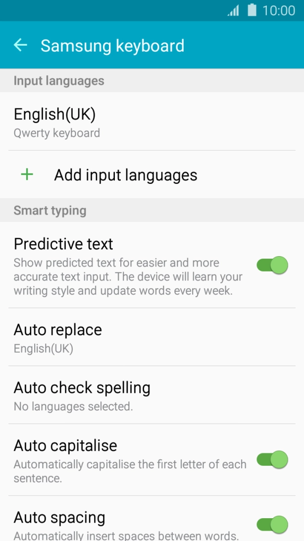 Press Add input languages.