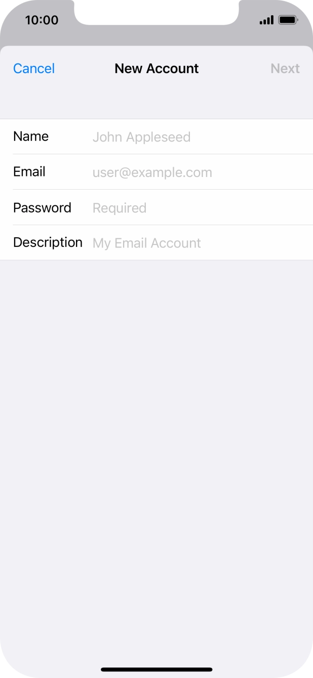 Press Name and key in the required sender name. Press Name and key in the required sender name.