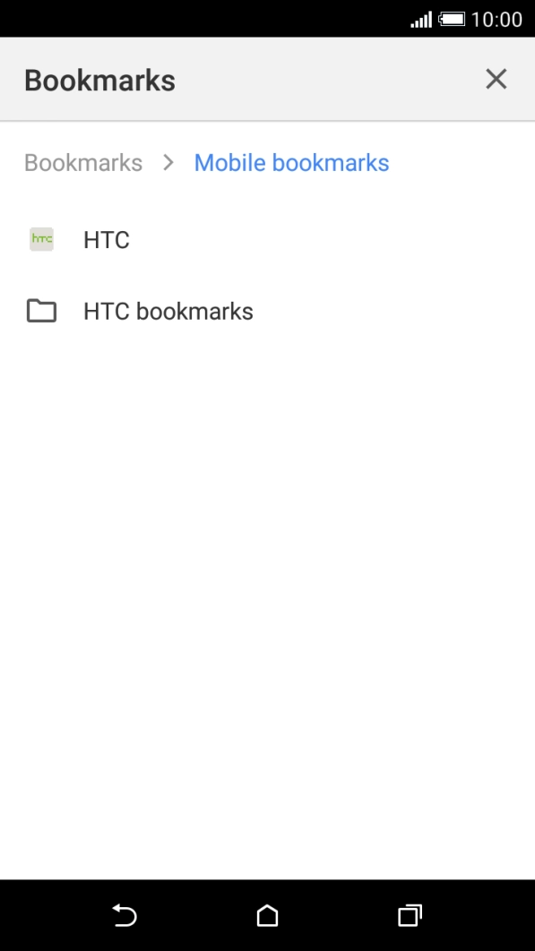 Press the required bookmark.