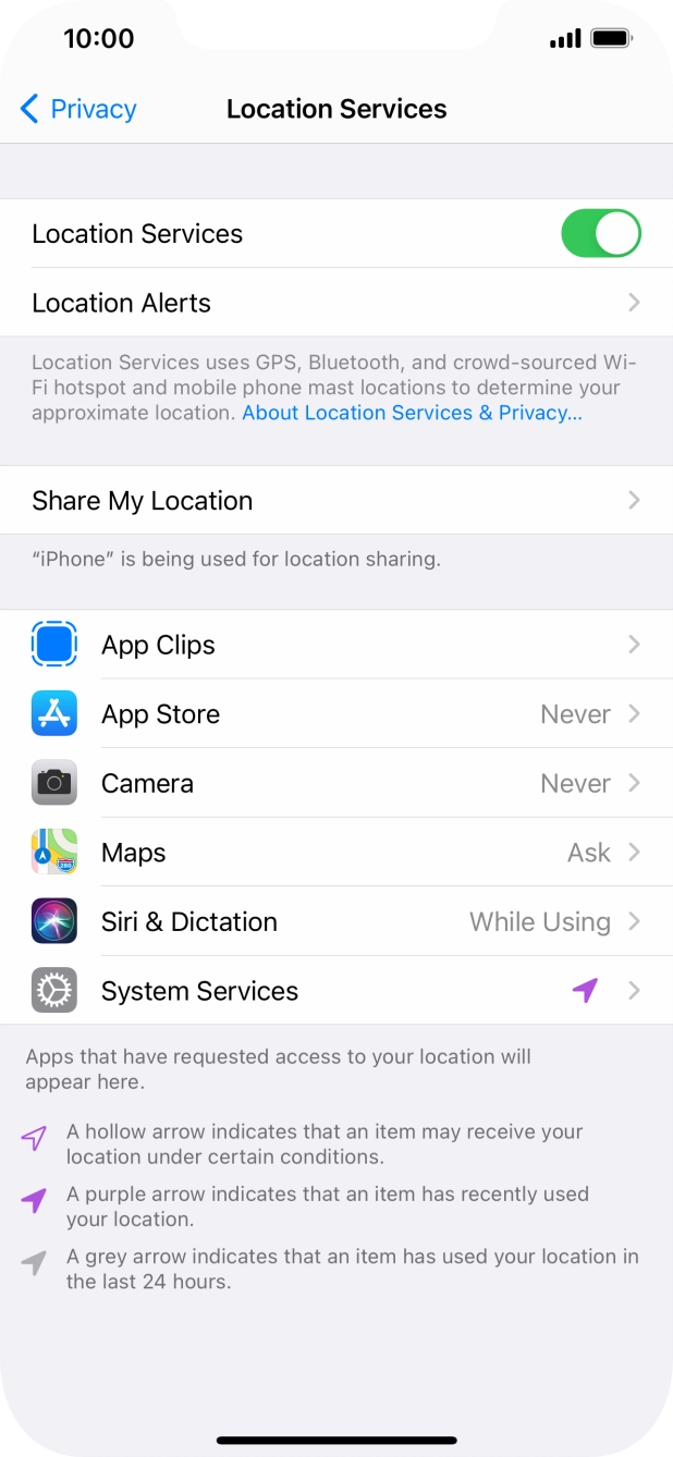 Press the required app. Press the required app.