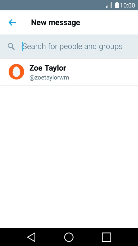 Press the search field.