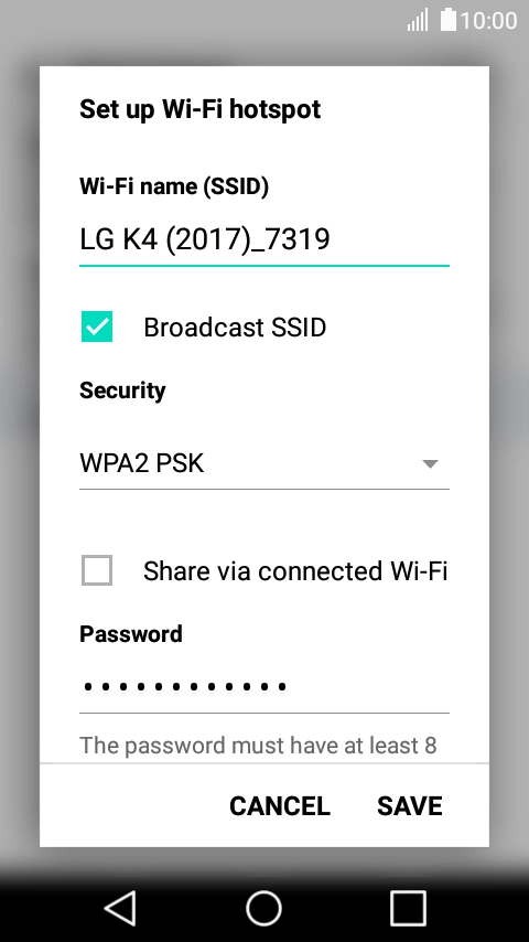 Press the field below 