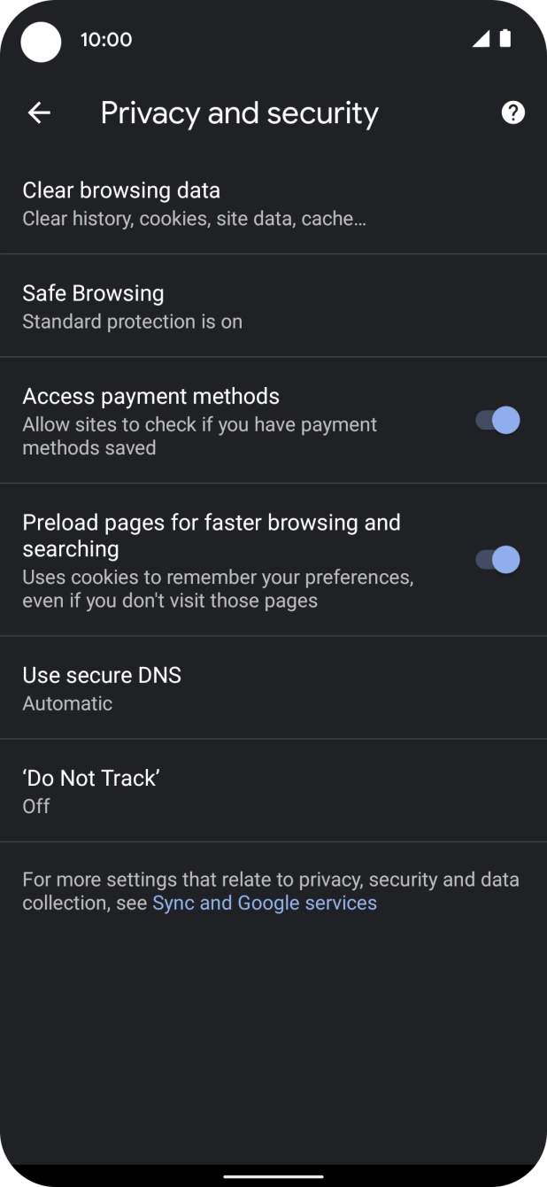 Press Clear browsing data. Press Clear browsing data.