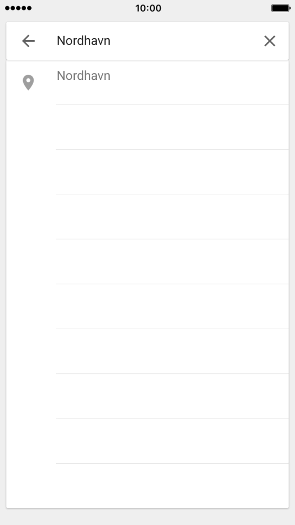 Press the required destination. Press the required destination.