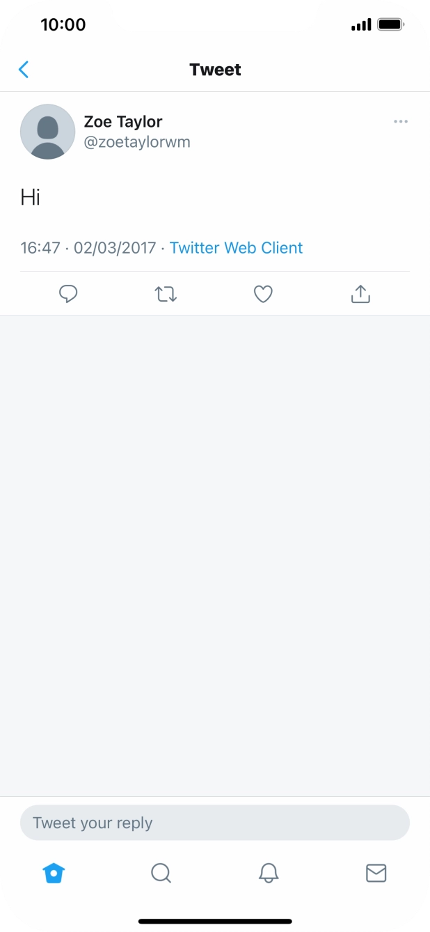 Press the text input field.
