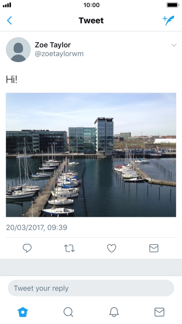 Press the text input field. Press the text input field.