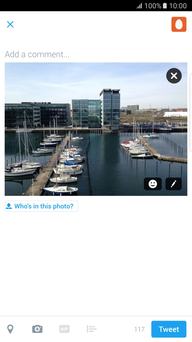 Press the text input field.