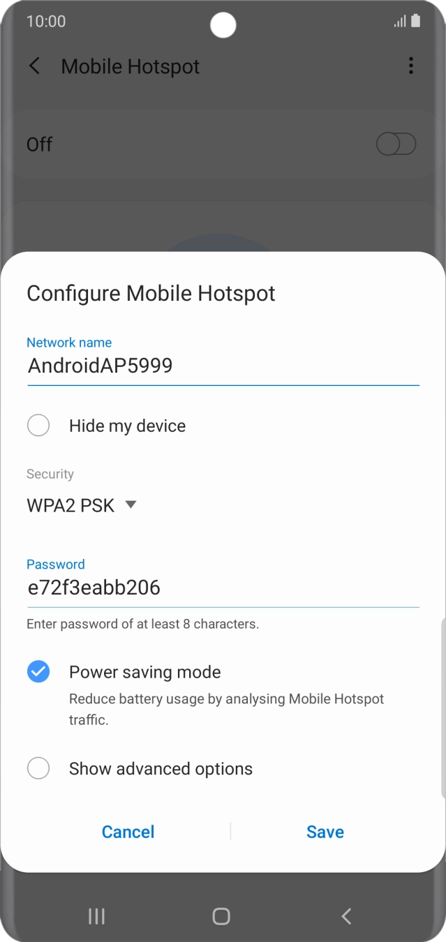 Press the field below 