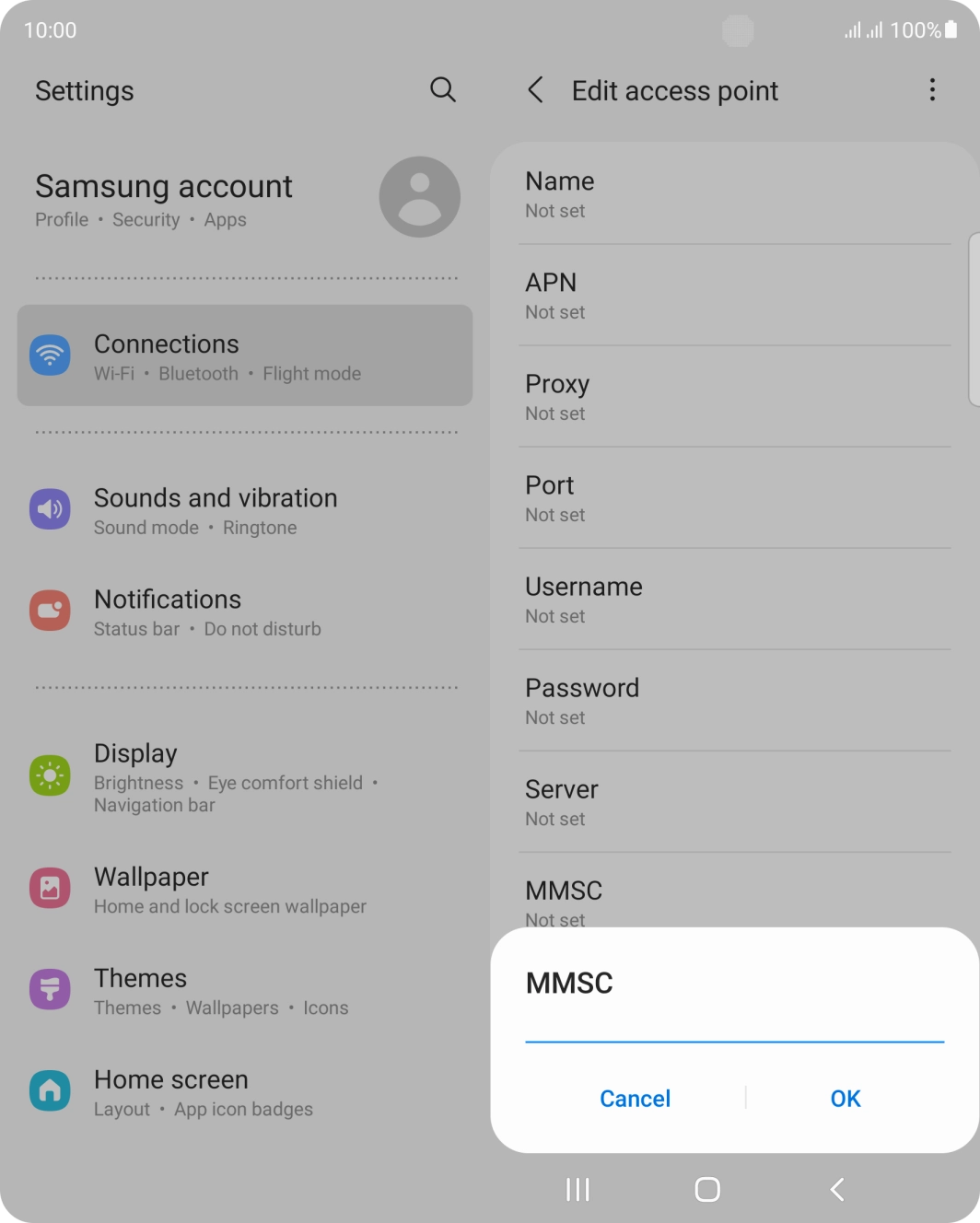 Key in http://mmsc.telstra.com:8002 and press OK.