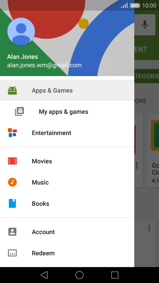 Press My apps & games.