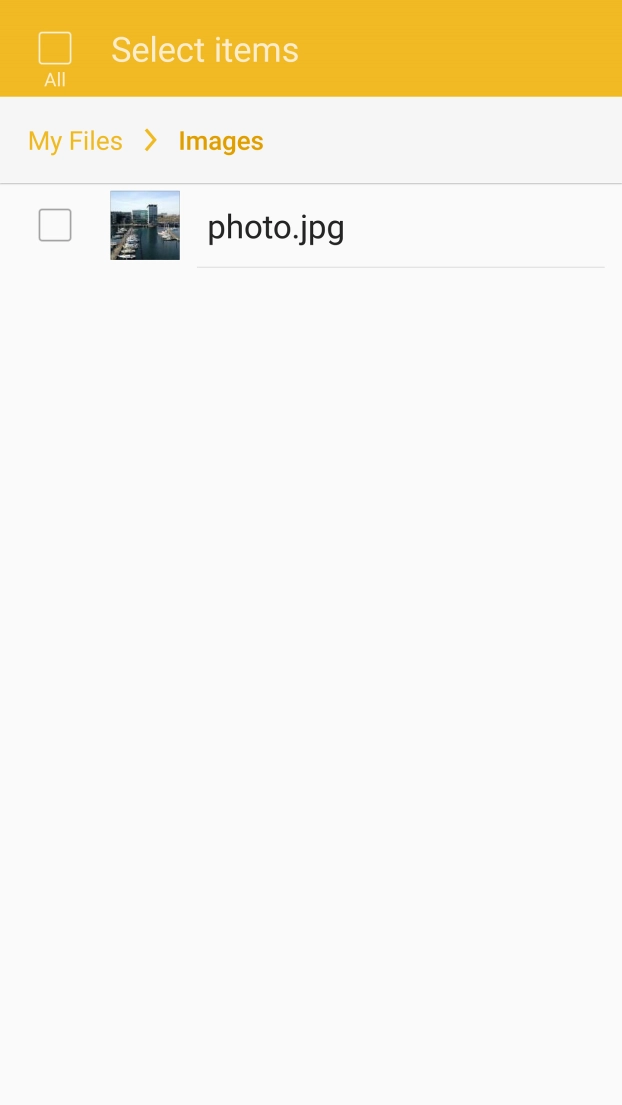 Press the field next to the required file. Press the field next to the required file.