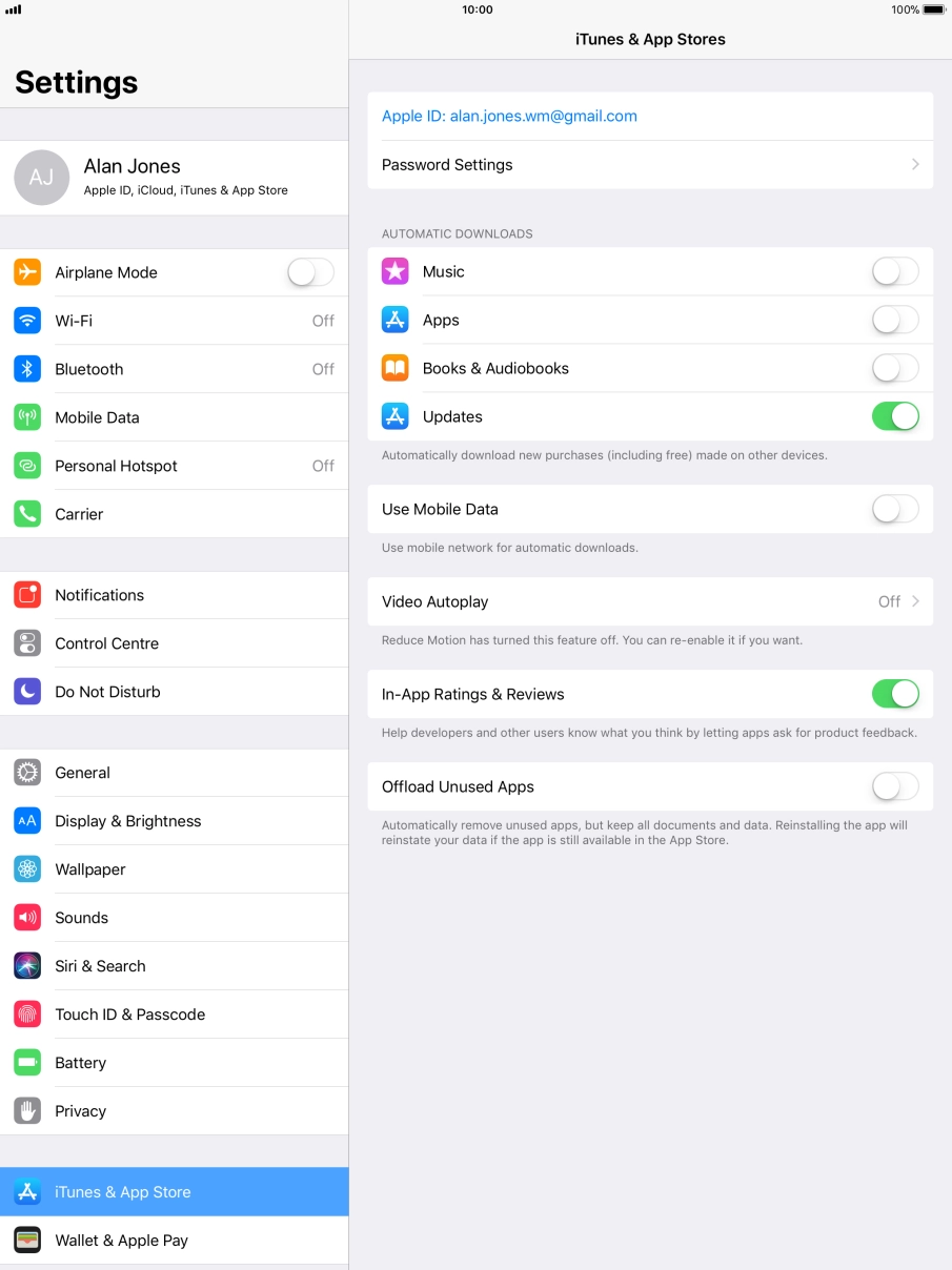 Press the indicator next to 