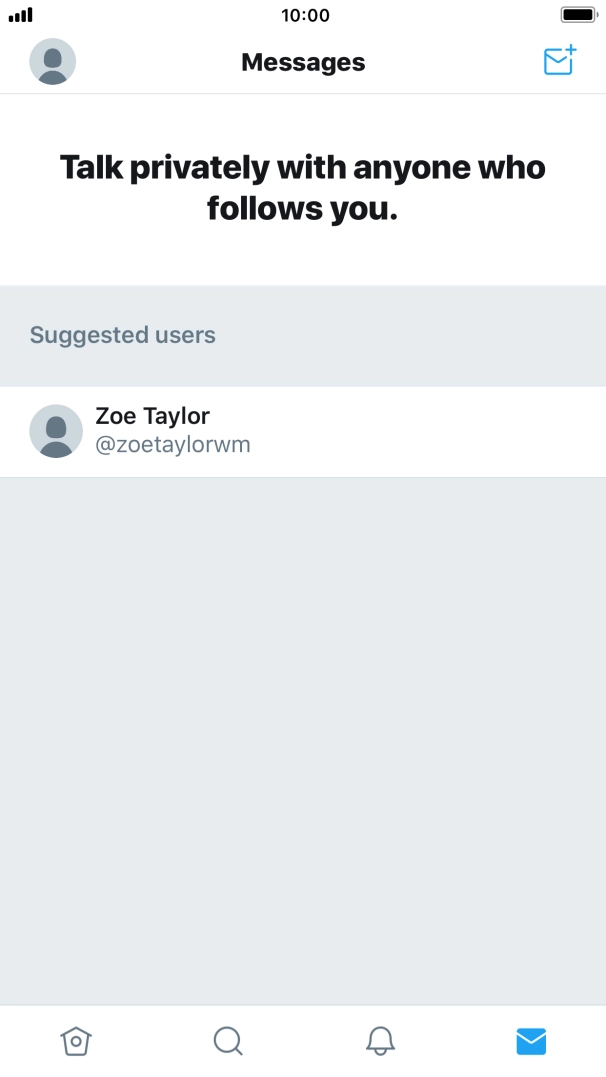 Press the new message icon.