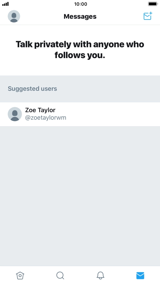 Press the new message icon.