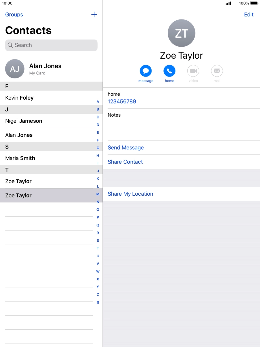 Press the Home key to return to the home screen.
