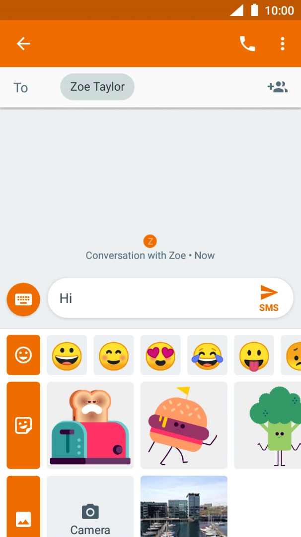 Press the gallery icon. Press the gallery icon.