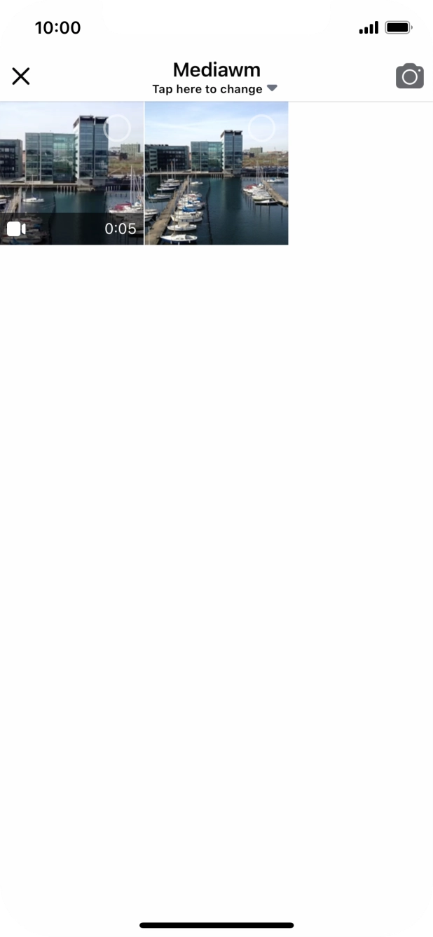 Press the required picture or video clip. Press the required picture or video clip.