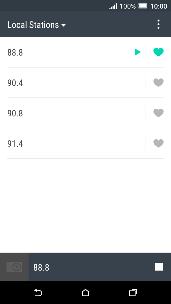 Press the drop down list in the top left corner of the display.