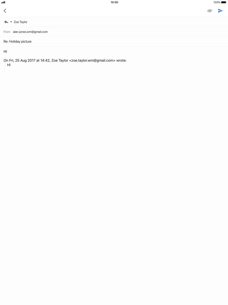 Press the send icon.