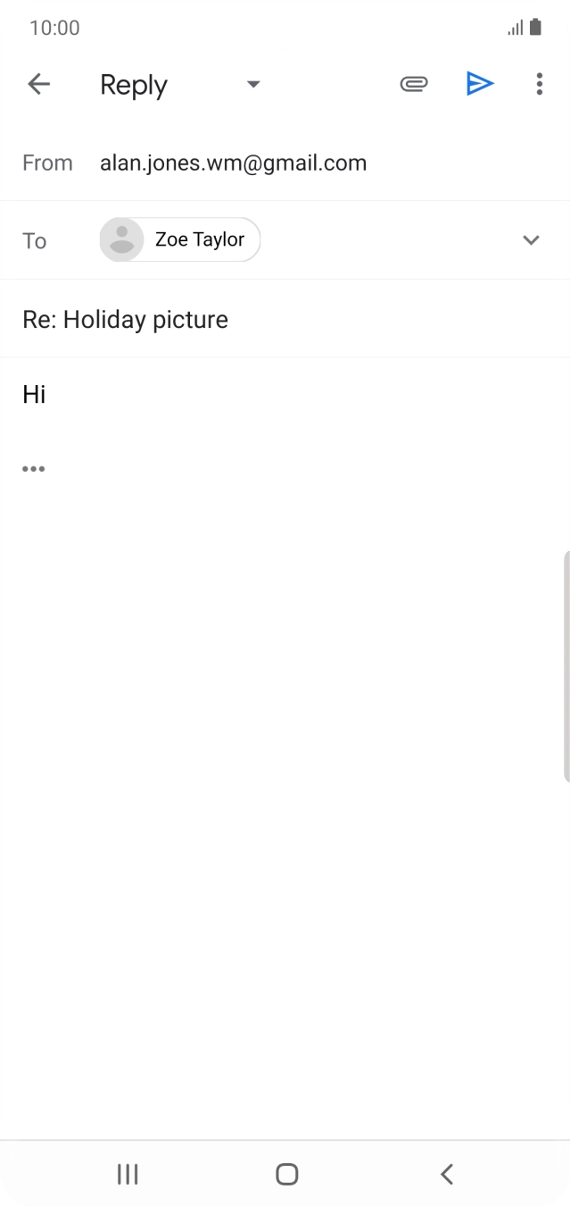 Press the send icon.