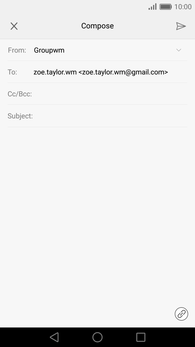 Press Subject: and key in the required subject.