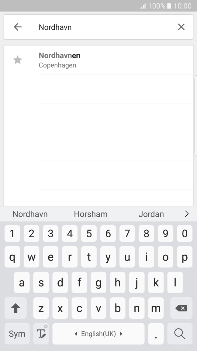 Press the required destination.