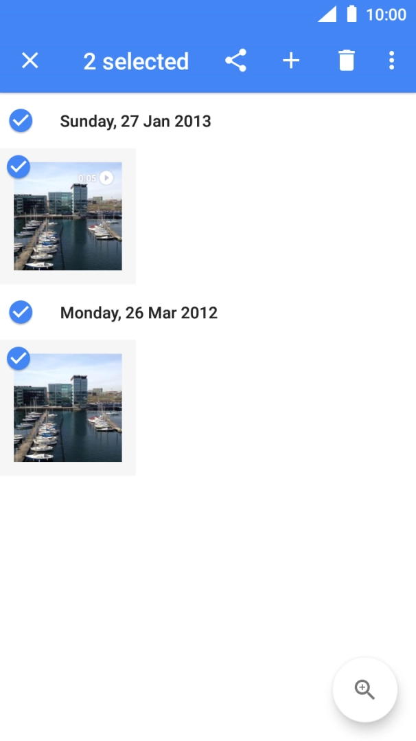 Press the share icon.