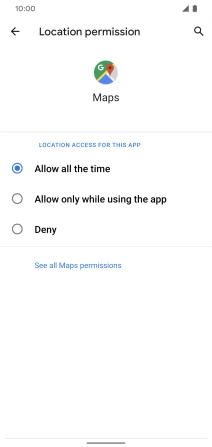 Press the required setting. Press the required setting.