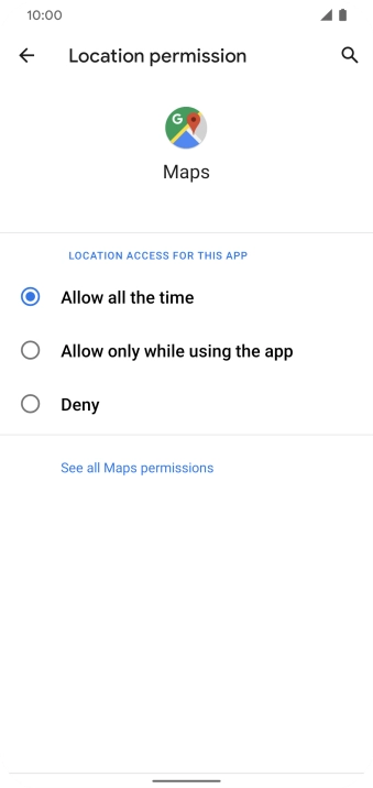 Press the required setting. Press the required setting.