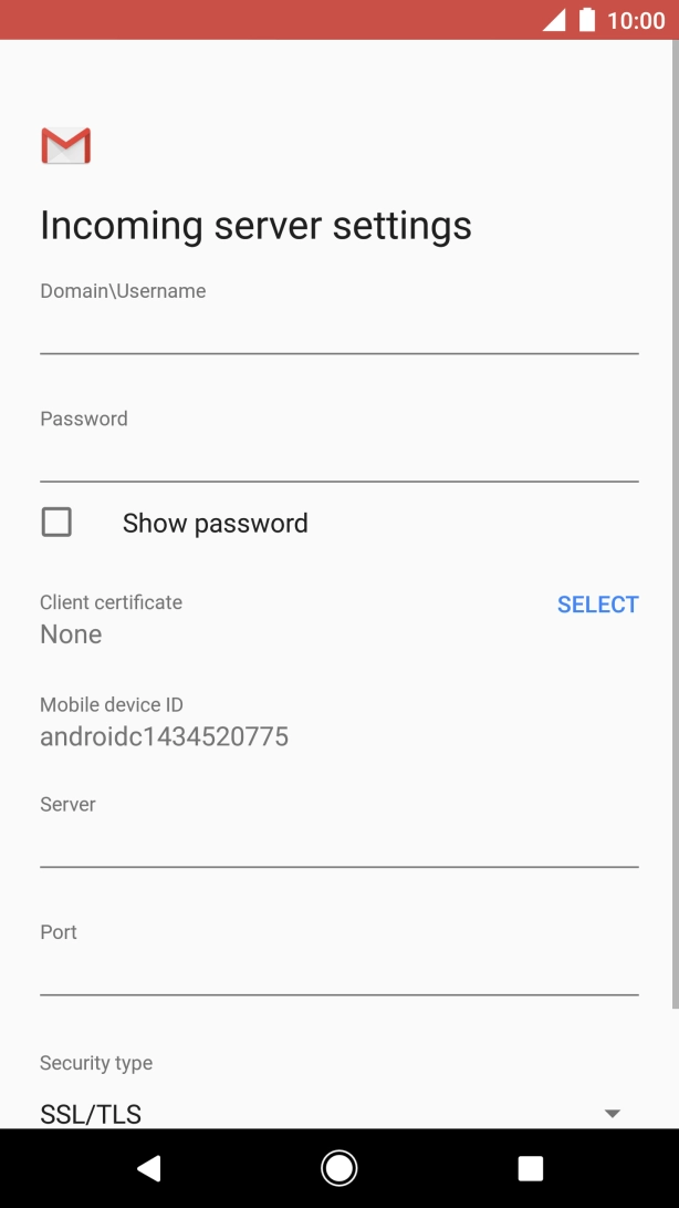 Press the field below 