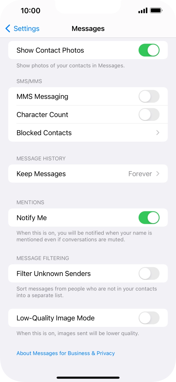 Press the indicator next to 