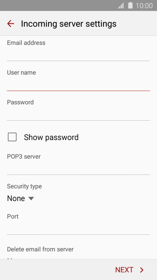 Press the field below 